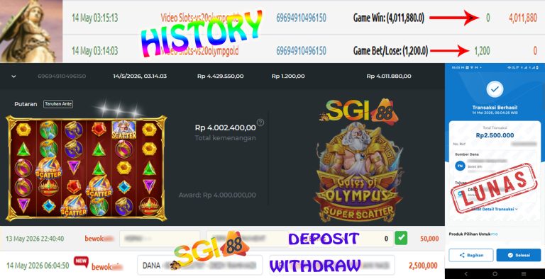 PSD JHN88 BUKTI KEMENANGAN SGI88